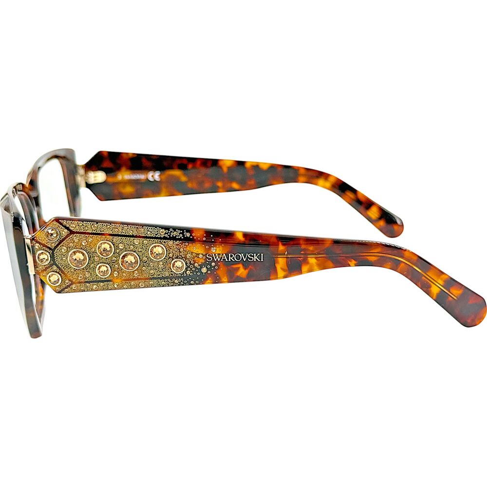 Swarovski SK5467 Womens Plastic Eyeglass Frame 052 Dark Havana 52-16 - Picture 4 of 5